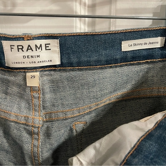 Frame Denim Le Skinny de Jeanne Distressed Jeans Size 29 - Picture 6 of 8